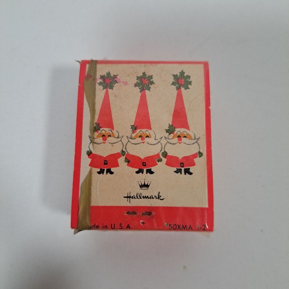 VTG Hallmark Santa Clause Claus Matchbook 4 Full Books Christmas